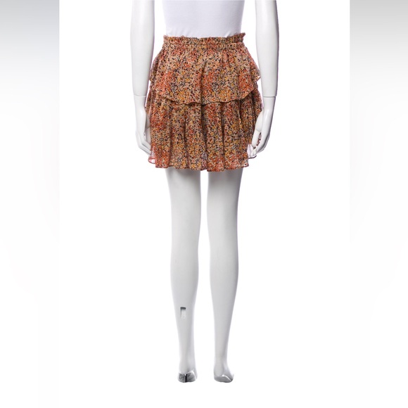 LoveShackFancy 100% Silk Ruffle Mini Skirt - Picture 4 of 14